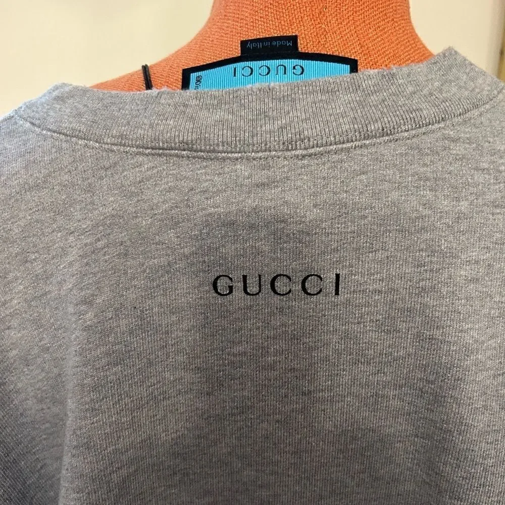 Men’s Gucci, X Disney, Donald Duck heavyweight sweatshirt size large made Italy